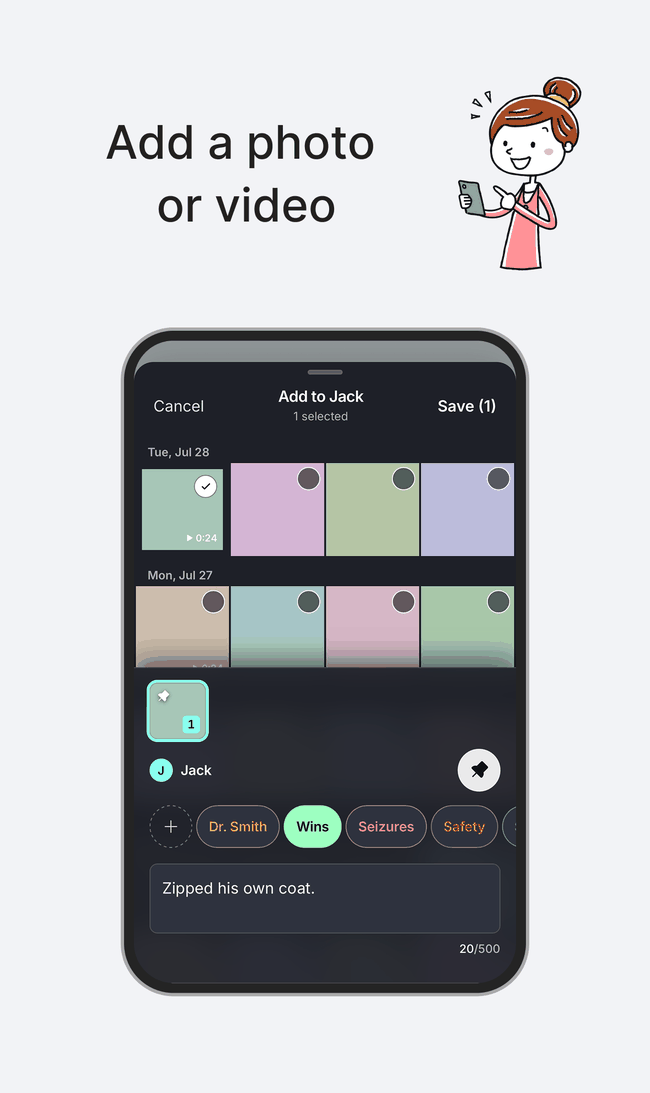Add a photo or video