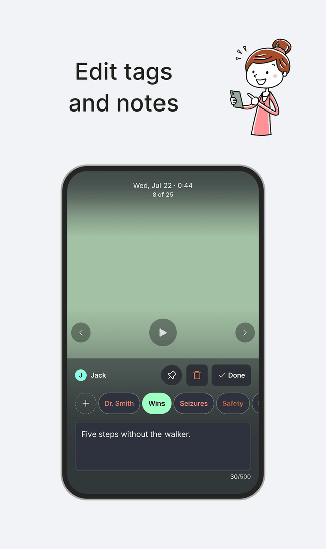 Edit tags and notes